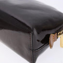 LOUIS VUITTON Monogram Vernis Pochette Cosmetic PM Amarante M91495 Auth 139388-15