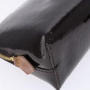 LOUIS VUITTON Monogram Vernis Pochette Cosmetic PM Amarante M91495 Auth 139388-16