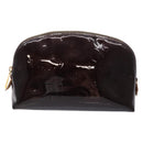 LOUIS VUITTON Monogram Vernis Pochette Cosmetic PM Amarante M91495 Auth 139388-13