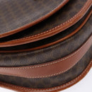 CELINE Macadam Canvas Shoulder Bag PVC Leather Brown Gold Auth 139393-16