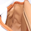 CELINE Macadam Canvas Shoulder Bag PVC Leather Brown Gold Auth 139393-22