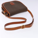 CELINE Macadam Canvas Shoulder Bag PVC Leather Brown Gold Auth 139393-7