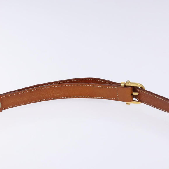 CELINE Macadam Canvas Shoulder Bag PVC Leather Brown Gold Auth 139393