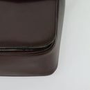 CELINE Shoulder Bag Leather Brown Gold Auth 139394-15
