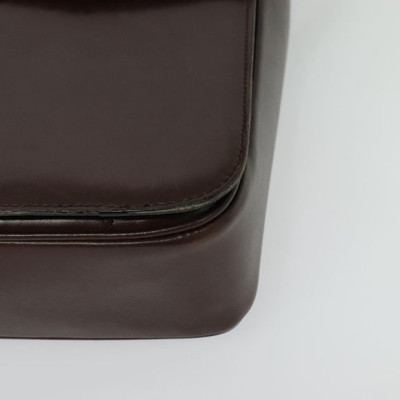 CELINE Umhängetasche Leder Braun Gold Original 139394