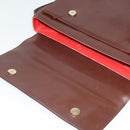 CELINE Shoulder Bag Leather Brown Gold Auth 139394-9