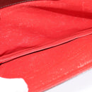 CELINE Shoulder Bag Leather Brown Gold Auth 139394-21