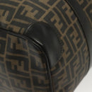 FENDI Zucca Canvas Hand Bag PVC Black Brown Auth 139395-15