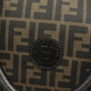 FENDI Zucca Canvas Hand Bag PVC Black Brown Auth 139395-17
