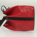 LOUIS VUITTON Epi Petit Noe Shoulder Bag Bicolor Black Red M44017 LV Auth 139399-4