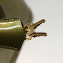 LOUIS VUITTON Monogram Vernis Alma PM Hand Bag Veil Olive M91582 LV Auth 139401-19