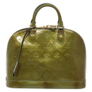 LOUIS VUITTON Monogram Vernis Alma PM Hand Bag Veil Olive M91582 LV Auth 139401-13