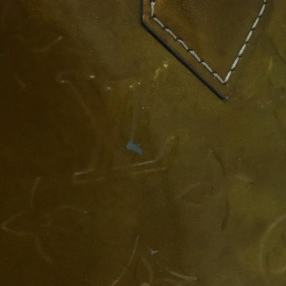 LOUIS VUITTON Monogram Vernis Alma PM Hand Bag Veil Olive M91582 LV Auth 139401