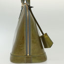 LOUIS VUITTON Monogram Vernis Alma PM Hand Bag Veil Olive M91582 LV Auth 139401-5