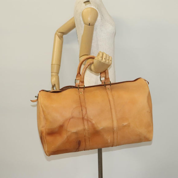 LOUIS VUITTON Nomad Keepall 50 Boston Bag Vintage Beige M85391 LV Auth 139402