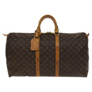 LOUIS VUITTON Monogram Keepall 55 Boston Bag M41424 LV Auth 139406-13