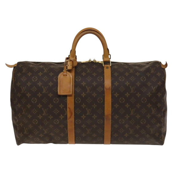 LOUIS VUITTON Monogram Keepall 55 Boston Bag M41424 LV Auth 139406