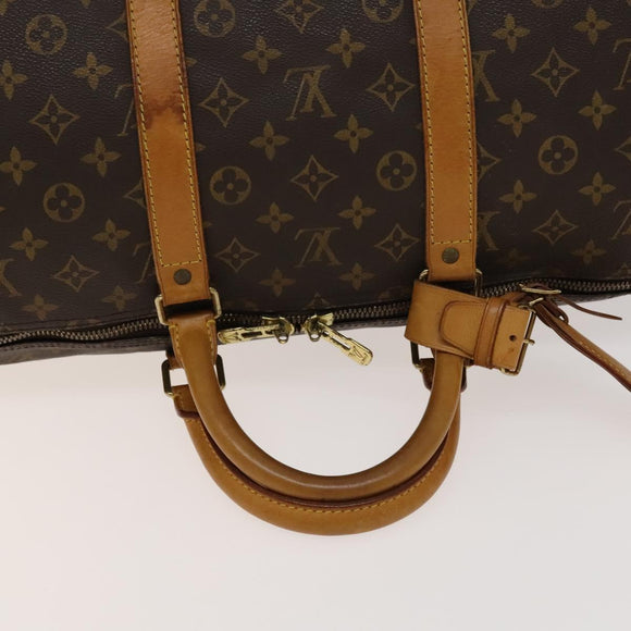 LOUIS VUITTON Monogram Keepall 55 Boston Bag M41424 LV Auth 139406