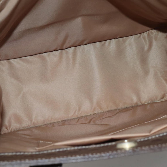 CELINE Macadam Canvas Tote Bag PVC Leather Brown Gold Auth 139407