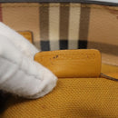 BURBERRY Nova Check Tote Bag PVC Beige Gold Auth 139408-21
