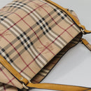 BURBERRY Nova Check Tote Bag PVC Beige Gold Auth 139408-6
