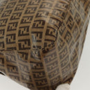FENDI Zucchino Canvas Mamma Baguette Bag Coated Canvas Black Brown Auth 139412-15