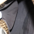 FENDI Zucchino Canvas Mamma Baguette Bag Coated Canvas Black Brown Auth 139412-11