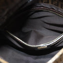 FENDI Zucchino Canvas Mamma Baguette Bag Coated Canvas Black Brown Auth 139412-23