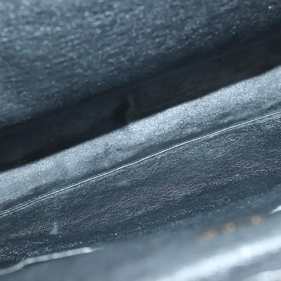 CHANEL Matelasse Chain Shoulder Bag Lamb Skin Black Gold CC Auth 139414