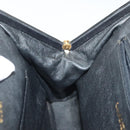 CHANEL Matelasse Chain Shoulder Bag Lamb Skin Black Gold CC Auth 139414-19