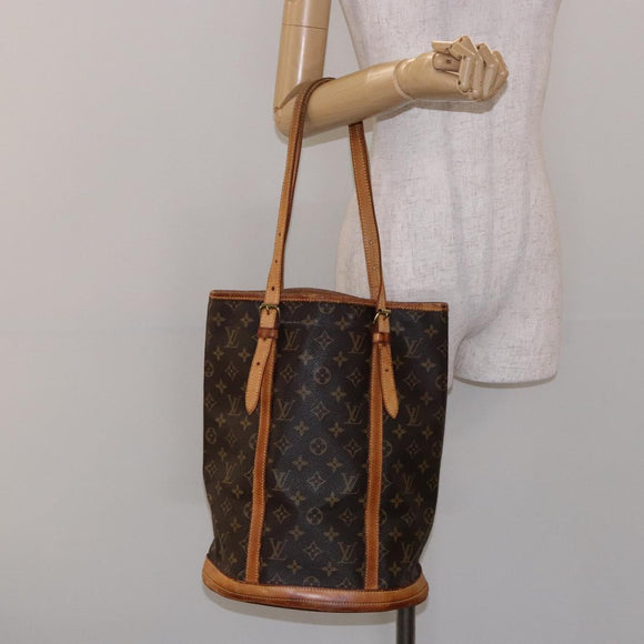 LOUIS VUITTON Monogram Bucket GM Shoulder Bag M42236 LV Auth 139420