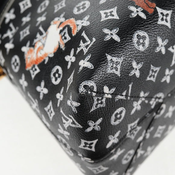 LOUIS VUITTON Catgram Alma Soup Hand Bag Black M44403 LV Auth 139431SM