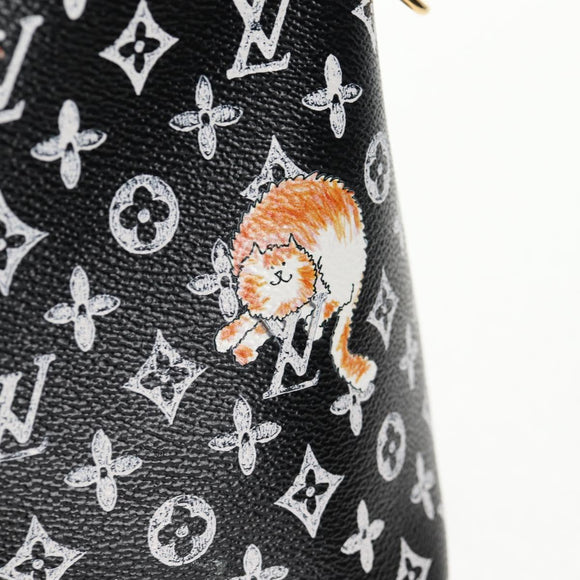 LOUIS VUITTON Catgram Alma Soup Hand Bag Black M44403 LV Auth 139431SM