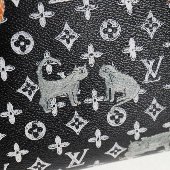 LOUIS VUITTON Catgram Alma Soup Hand Bag Black M44403 LV Auth 139431SM