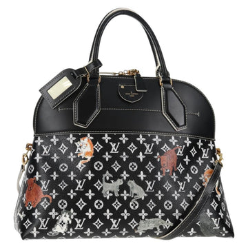 LOUIS VUITTON Catgram Alma Soup Hand Bag Black M44403 LV Auth 139431SM