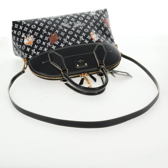 LOUIS VUITTON Catgram Alma Soup Hand Bag Black M44403 LV Auth 139431SM