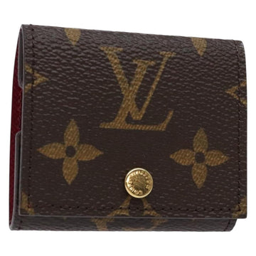 LOUIS VUITTON Monogram Etui Ektur Earphone case Fuchsia M61476 LV Auth 139432