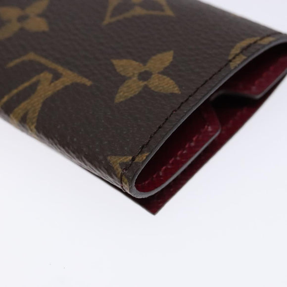 LOUIS VUITTON Monogram Etui Ektur Earphone case Fuchsia M61476 LV Auth 139432