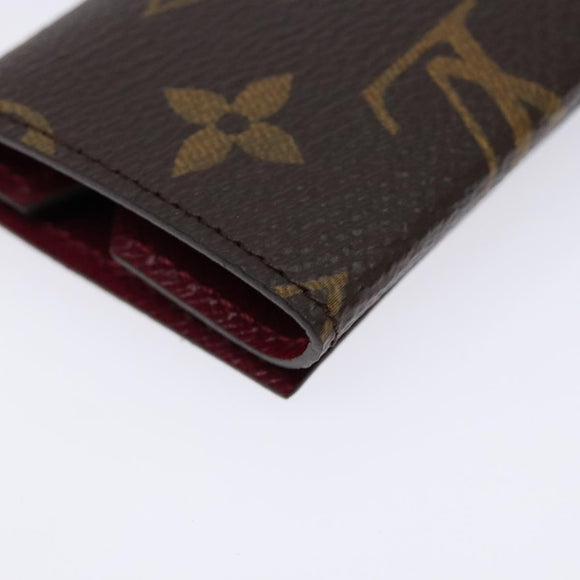 LOUIS VUITTON Monogram Etui Ektur Earphone case Fuchsia M61476 LV Auth 139432