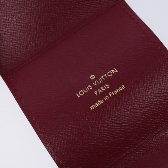 LOUIS VUITTON Monogram Etui Ektur Earphone case Fuchsia M61476 LV Auth 139432