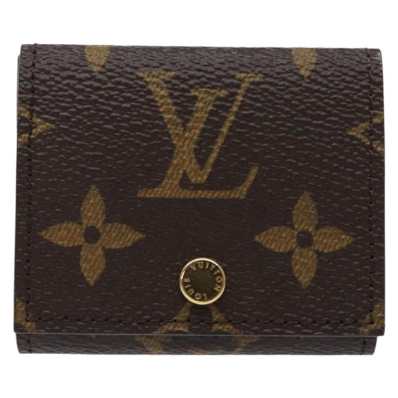 LOUIS VUITTON Monogram Etui Ektur Earphone case Fuchsia M61476 LV Auth 139432