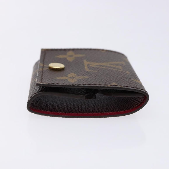 LOUIS VUITTON Monogram Etui Ektur Earphone case Fuchsia M61476 LV Auth 139432