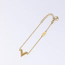 LOUIS VUITTON Essential V Bracelet Gold M61084 LV Auth 139434-2