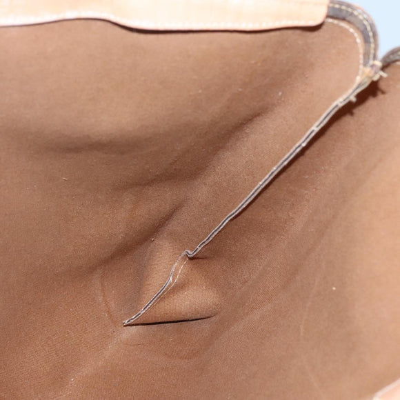 CELINE Macadam Canvas Tote Bag PVC Leather Brown Auth 139440