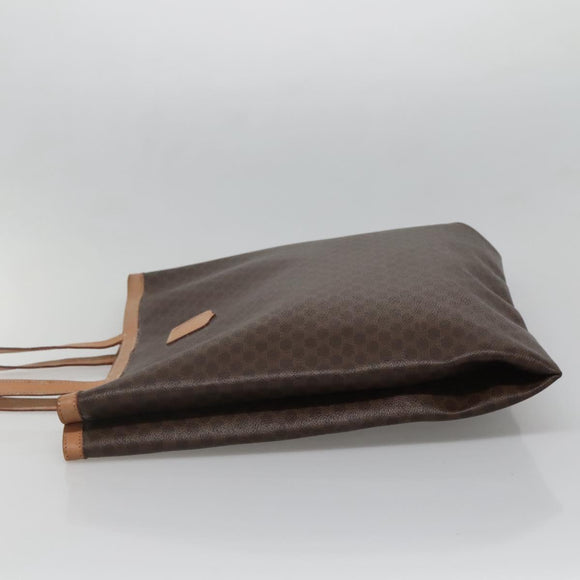CELINE Macadam Canvas Tote Bag PVC Leather Brown Auth 139440
