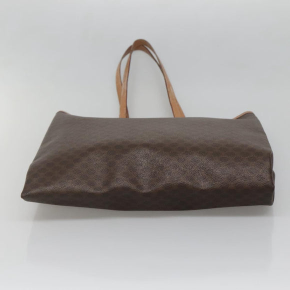 CELINE Macadam Canvas Tote Bag PVC Leather Brown Auth 139440