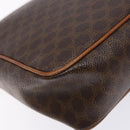 CELINE Macadam Canvas Shoulder Bag PVC Leather Brown Gold Auth 139442-17