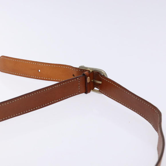 CELINE Macadam Canvas Shoulder Bag PVC Leather Brown Gold Auth 139442