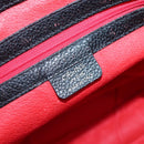 CELINE Shoulder Bag Leather Black Silver Auth 139444-14