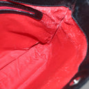 CELINE Shoulder Bag Leather Black Silver Auth 139444-16